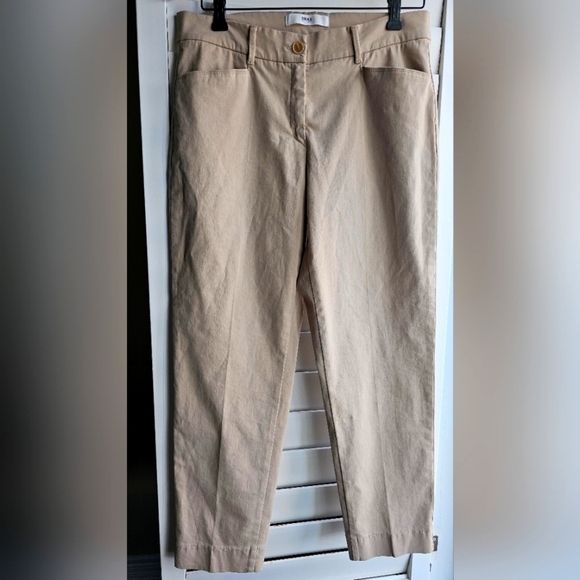 BRAX Pants Trousers Beige Ankle Cotton Chino size 6 8 - Picture 1 of 11